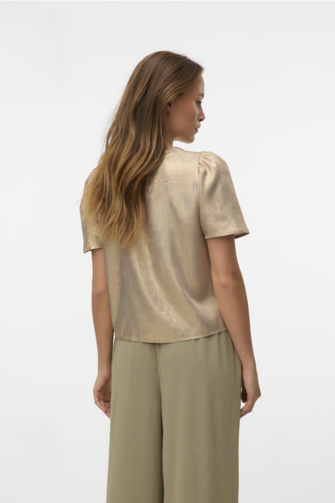 VMAMALIA SS V-NECK TOP EXP 10340935 GOLD COLOUR